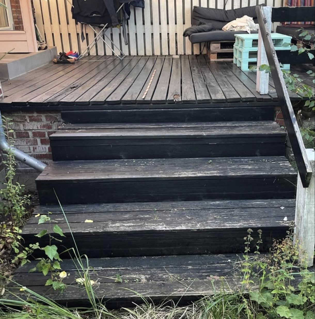 Træterrasse før renovering